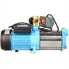 A side view of a blue and silver water pump on a white background. Produktbild-Vorschau