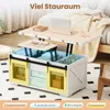 Stolik kawowy COSTWAY z blatem, 105 cm Stolik w stylu Podgląd zdjęcia produktu 5