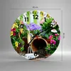 Wanduhr - Rund - Glasuhr - Pflanzen Garten Frühling Natur - Produktbild-Vorschau 3