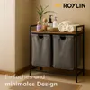 Roxlin Wäschekorb mit 2 Fächern – Wäschesammler mit Deckel Produktbild-Vorschau 4