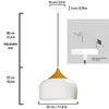 Pendelleuchte Weiß Holz Stil Leuchtmittel Metall LED Produktbild-Vorschau 4