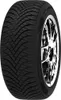 A close-up studio shot of a single car tire mounted on a chrome rim, presented against a white background. Produktbild-Vorschau