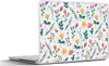 MuchoWow® Laptop Aufkleber Sticker Cover Muster - Blumen - Produktbild-Vorschau 1