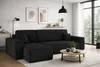 A modern living room with a black sectional sofa and a coffee table. Podgląd zdjęcia produktu