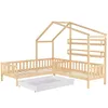 L-Baumhausbett aus Massivholz mit Schubladen und Regalen – Produktbild-Vorschau 11