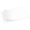A stack of white hygienic underpads with a subtle blue pattern on the bottom layer, presented on a white background. Produktbild-Vorschau