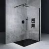 Mai & Mai 120x200cm Walk-In Dusche Schwarz Duschwand für Produktbild-Vorschau 1