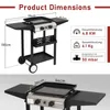 FCH Gasgrill Grillwagen 2 Brennern 5.86 kW mit emaillierter Produktbild-Vorschau 3