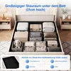 OYAJIA Polsterbett Doppelbett 90×200 mit Led Kopfteil und Produktbild-Vorschau 9