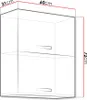 Meuble de cuisine supérieur deux portes 60 cm RONG - gris / Voir les images du produit 3