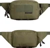 A top and bottom view of a green hip pack. Produktbild-Vorschau