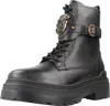 A studio shot of a black leather boot. Podgląd zdjęcia produktu