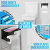Strex WC Rolhouder met Plankje - Zwart - Zelfklevend / Productafbeelding-voorbeeld 2