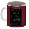 Rente 2023 Glas Tasse eine bunte Tasse für Rentner in rot Produktbild-Vorschau 2