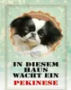 vianmo Holzschild 40x30 cm Hund in diesem Haus wacht Produktbild-Vorschau 1