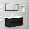 vidaXL Meuble sous-lavabo noir 90x38,5x45 cm bois composite Voir les images du produit 3