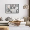 Gerahmtes Poster - Schwarzer Rahmen - Geometrie Kunst Stein Produktbild-Vorschau 7