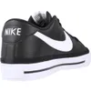 A black Nike Court Legacy sneaker with a white swoosh logo, shown from a side-rear angle. Produktbild-Vorschau