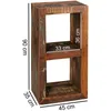 Półka na książki Calcutta 45 x 35 x 90 cm | Półka z litego Podgląd zdjęcia produktu 1