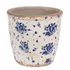 A ceramic pot with a floral pattern. Produktbild-Vorschau