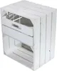 3 weiße Regalkisten -quer- mit Schublade 50x40x30cm Produktbild-Vorschau 2