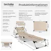 tectake® Hliníkové lehátko Lorella s polstrováním, skládací Náhled obrázku produktu 12