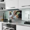 Küchenrückwand Spritzschutz Glas mit Motiv Katzenaugen 40 x Produktbild-Vorschau 2