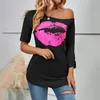 80. léta disco retro tričko cosplay kostým + šperky pro Náhled obrázku produktu 4