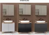 Szafka z lustrem czarna 60 x 16 x 75 cm czarny/dąb Podgląd zdjęcia produktu 8