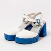 Art Sandalen mit Absatz Damen 1991 NAPPA WHITE-BLUE / Produktbild-Vorschau 2