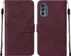 Moto G62 5G Hülle, Schlank Prägung Flip Leder Kartenfächer Produktbild-Vorschau 1
