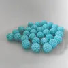 Bubble Perlen rund aus Acryl, 10 mm, 30 Stück, Türkis Produktbild-Vorschau 2