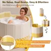 Opvouwbaar bad 80 cm - Draagbaar bad - C-vormige rugleuning Productafbeelding-voorbeeld 3