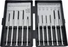 A set of precision screwdrivers laid out in a black case. Produktbild-Vorschau