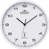 A white analog wall clock with black numbers and hands, displaying the brand logo and 'RADIO CONTROLLED' text. Anteprima dell’immagine prodotto