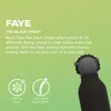 A marketing image for a water bottle featuring a character named Faye, the black sheep, with descriptions of its features. Produktbild-Vorschau