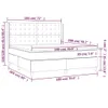 vidaXL Boxspringbett mit Matratze Weiß 180x200 cm Produktbild-Vorschau 7
