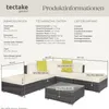 tectake® Aluminium Rattan Lounge Paris wetterfest und Produktbild-Vorschau 7