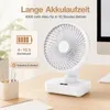Tischventilator Akku 4000 mAh, oszillierender USB Produktbild-Vorschau 4