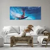 Bild auf Leinwand - Leinwandbild - Einteilig - Surfen Frau Produktbild-Vorschau 6