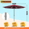 Faziango 3.5m Sonnenschirm UV50+ Sonnenschutz Gartenschirm Produktbild-Vorschau 2