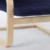 Schwingsessel Siesta Gestell Birke Schichtholz Bezug blau Produktbild-Vorschau 3