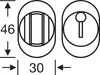 FSB Kleberosette 15 1721 WC, Türstärke 39-48 mm, Edelstahl Produktbild-Vorschau 2