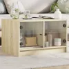Couchtisch mit Glastüren Sonoma-Eiche 68x50x42 cm Produktbild-Vorschau 2