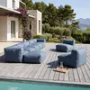 Canapé d'angle modulable 8 places bleu pacific - Oviala Voir les images du produit 1