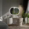 Ovaler Badezimmerspiegel mit LED-Beleuchtung und Produktbild-Vorschau 6