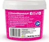 A close-up view of the side of a pink cleaning paste tub, showing product information and branding. Produktbild-Vorschau