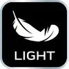 A black square with a white feather graphic and the word "LIGHT" below it. Podgląd zdjęcia produktu