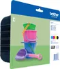 The image shows the packaging of a Brother LC221 ink cartridge value pack, featuring colorful toy buckets and a shovel. Produktbild-Vorschau