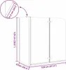 vidaXL Bad-Duschschirm Schwarz 120 x 68 x 130 cm Produktbild-Vorschau 8
